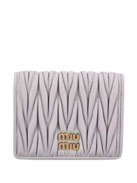 Miu Miu small logo quilted wallet - Purple - zdjęcie produktu nr 1