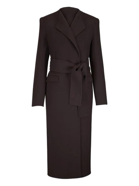 KHAITE belted wrap coat - Brown - zdjęcie produktu nr 1