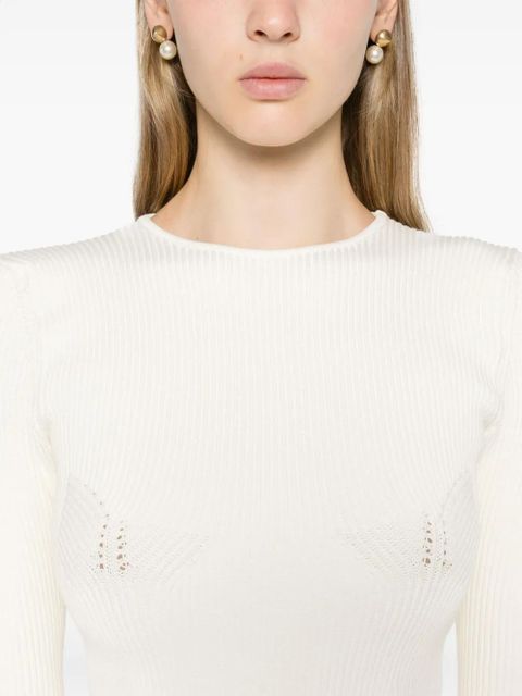 Magda Butrym long-sleeve ribbed jumper - Neutrals