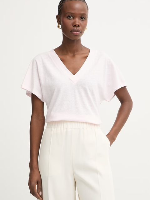 BOSS T-shirt damski z lnem Ecleiva - zdjęcie produktu nr 2