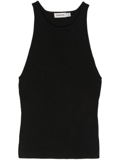 Simkhai Reza ribbed tank top - Black - zdjęcie produktu nr 1