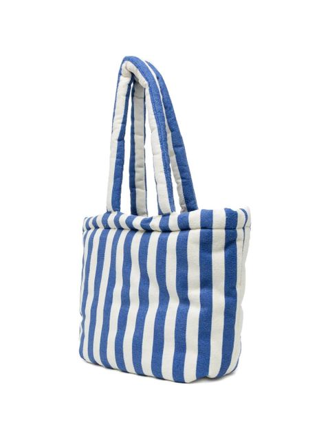FARM Rio parrot striped tote bag - Blue