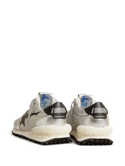 Golden Goose Running Marathon laminated-leather sneakers - Silver