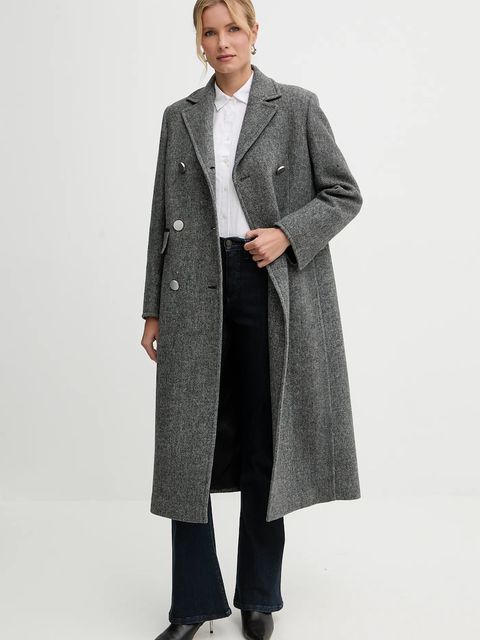 MAX&Co. płaszcz z dodatkiem wełny kolor szary 2526016034200 - zdjęcie produktu nr 2