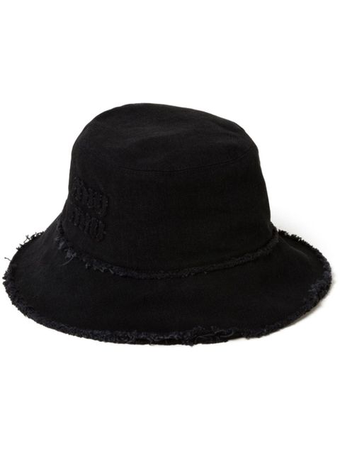Miu Miu denim bucket hat - Black - zdjęcie produktu nr 1