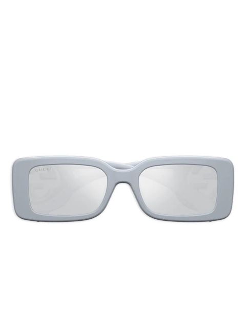 Gucci Eyewear GG-logo rectangle-frame sunglasses - Grey - zdjęcie produktu nr 1