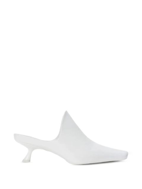 LOEWE Emily square-toe kitten-heel mules - White - zdjęcie produktu nr 1