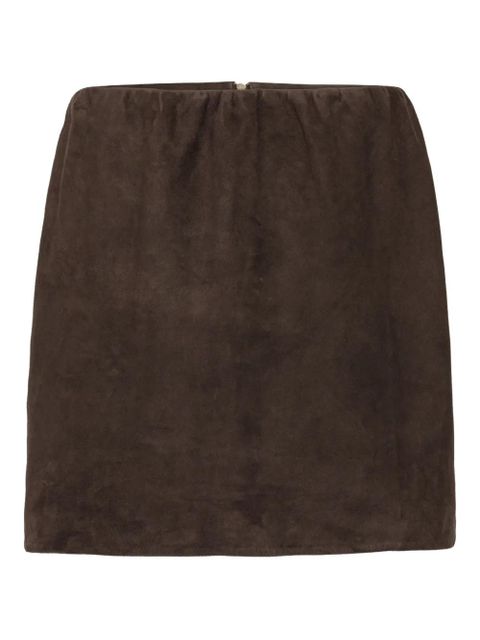 ROTATE BIRGER CHRISTENSEN suede mini skirt - Brown - zdjęcie produktu nr 1