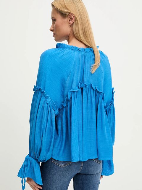 Answear.LAB bluzka damska kolor niebieski gładka - zdjęcie produktu nr 2