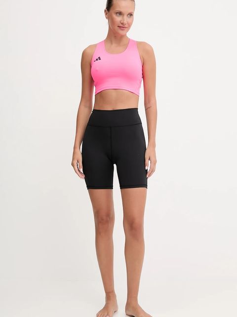 adidas Performance szorty do jogi All me damskie kolor czarny gładkie high waist JW7665