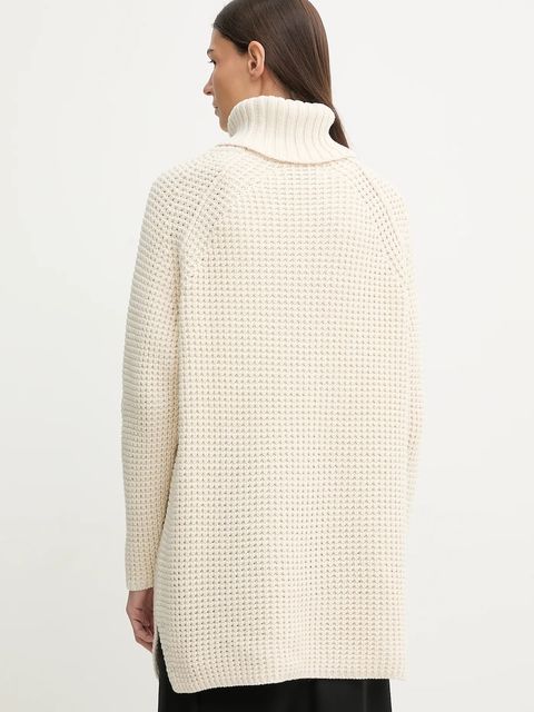 Marc O'Polo sweter damski kolor beżowy ciepły z golfem 5000007659