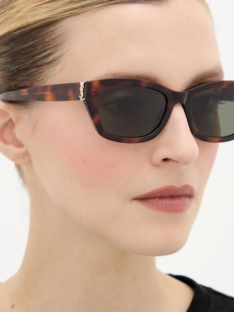 Saint Laurent okulary przeciwsłoneczne damskie kolor brązowy SL M153