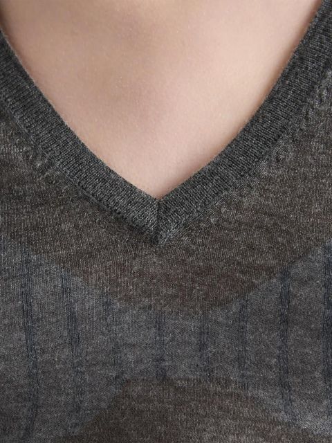 Prada long-sleeve V-neck sweater - Grey