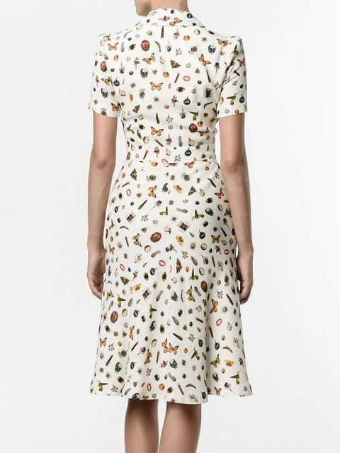 Alexander McQueen Obsession print shirt dress - Yellow