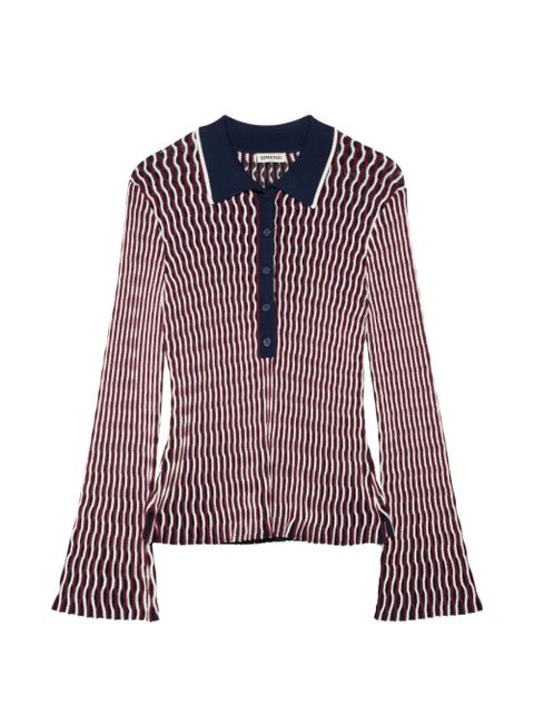 Simkhai Colleen long-sleeve polo top - Blue - zdjęcie produktu nr 1