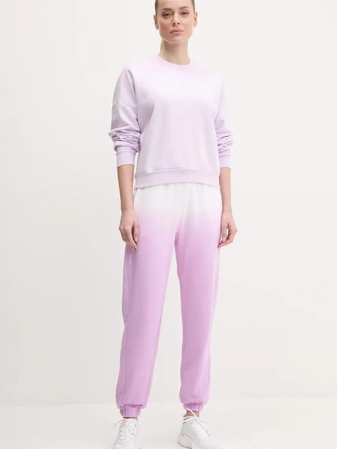 adidas bluza Essentials damska kolor fioletowy z aplikacją JI6068