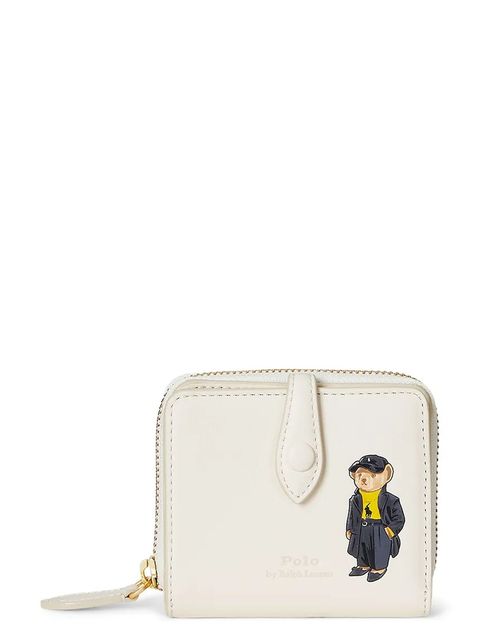 Polo Ralph Lauren portfel skórzany damski kolor beżowy 427980480 - zdjęcie produktu nr 1