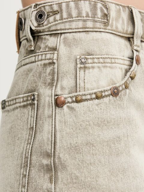 Miss Sixty spódnica jeansowa bawełniana kolor szary mini prosta 6S2KJ15300