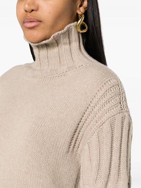 Jil Sander roll-neck cashmere jumper - Neutrals