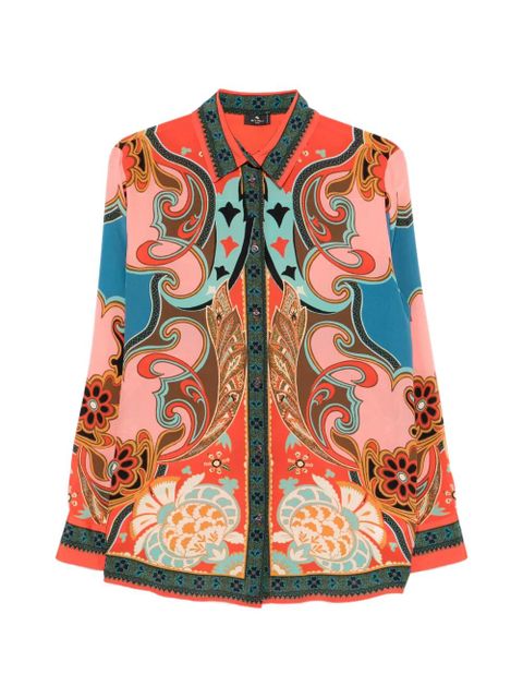 ETRO floral-print silk shirt - Orange - zdjęcie produktu nr 1