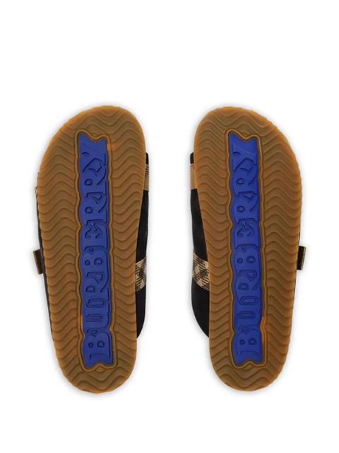 Burberry Check suede Urchin sandals - Black