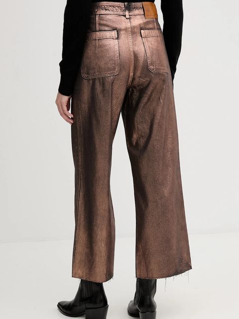 United Colors of Benetton jeansy damskie kolor złoty 48UHDE02M