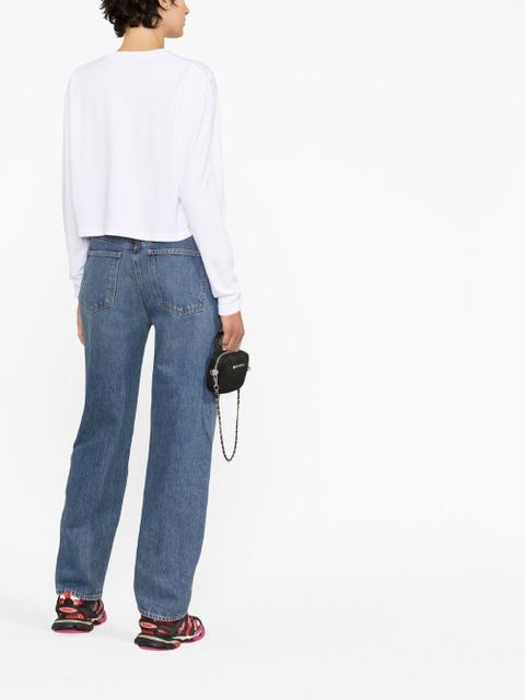 AGOLDE long-sleeve crop top - White