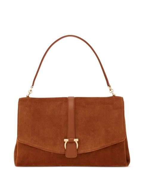 Ferragamo large front flap shoulder bag - Brown - zdjęcie produktu nr 1