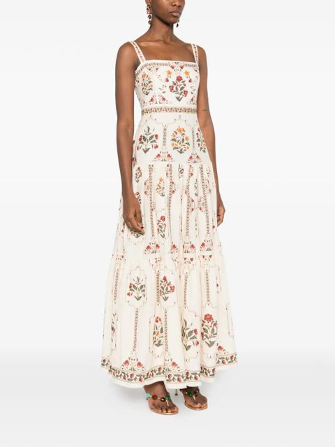 Agua By Agua Bendita Lima floral maxi dress - Neutrals