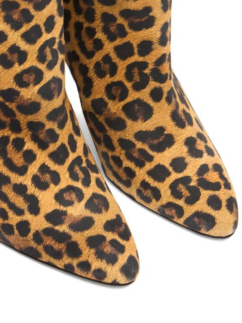 Casadei Venus leopard-print boots - Brown