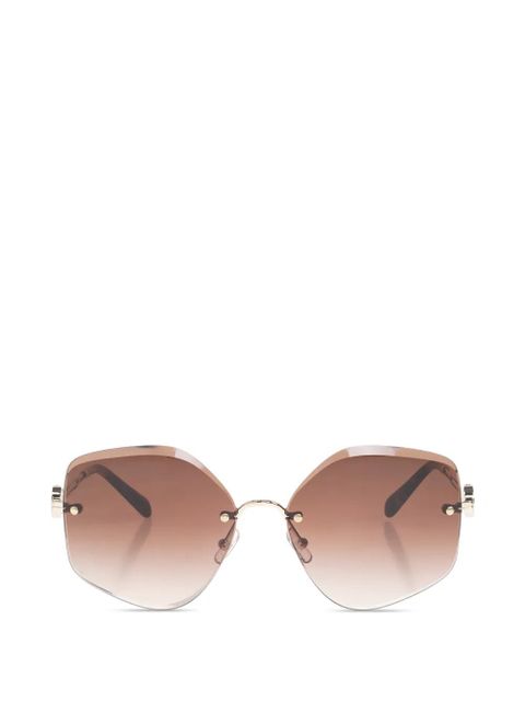 Tory Burch oversized-frame sunglasses - Pink - zdjęcie produktu nr 1
