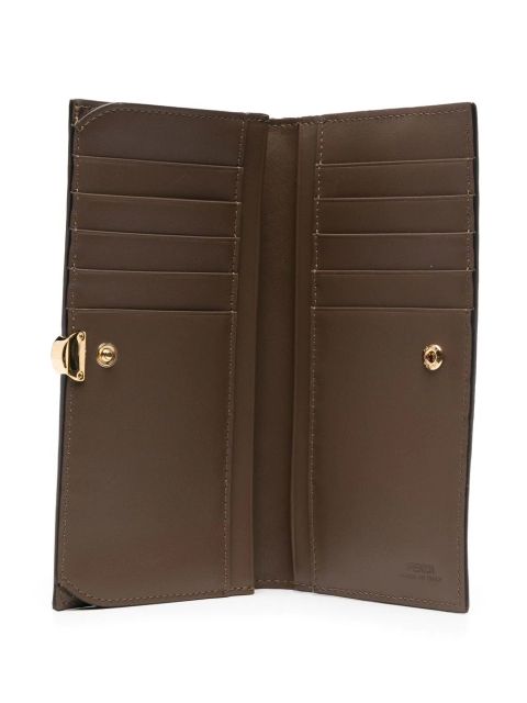 Fendi FF-print continental wallet - Brown