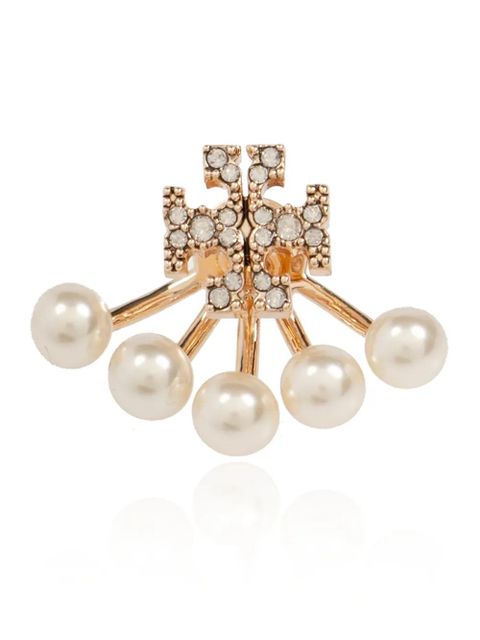 Tory Burch Kira pearl front-back earrings - Gold