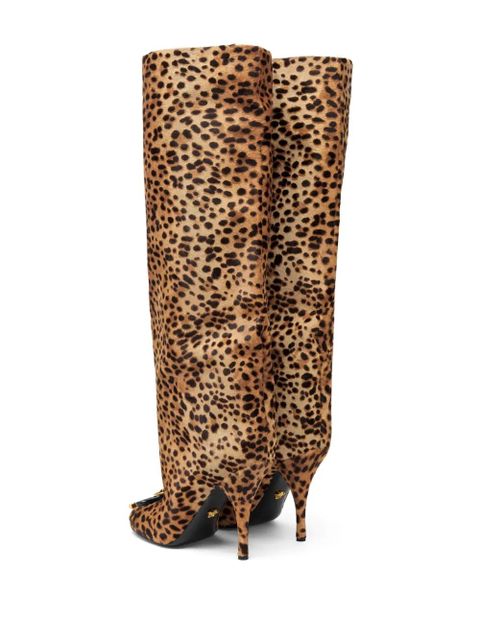 Versace 105mm Opera Bow knee-high boots - Neutrals