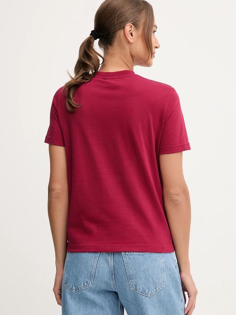 Calvin Klein Jeans t-shirt bawełniany damski kolor bordowy LV047C912G