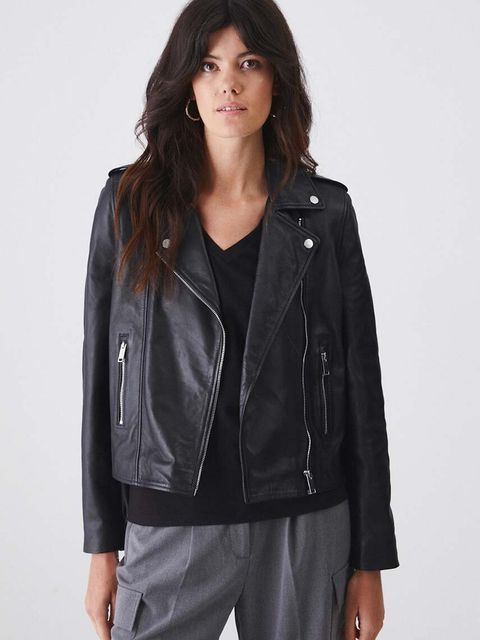 Medicine kurtka skórzana damska kolor czarny przejściowa