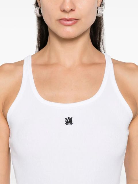 AMIRI MA embroidered ribbed tank top - White - zdjęcie produktu nr 2