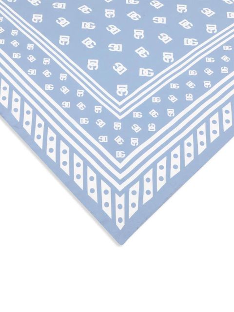 Dolce & Gabbana DNA logo-print silk scarf - Blue - zdjęcie produktu nr 2
