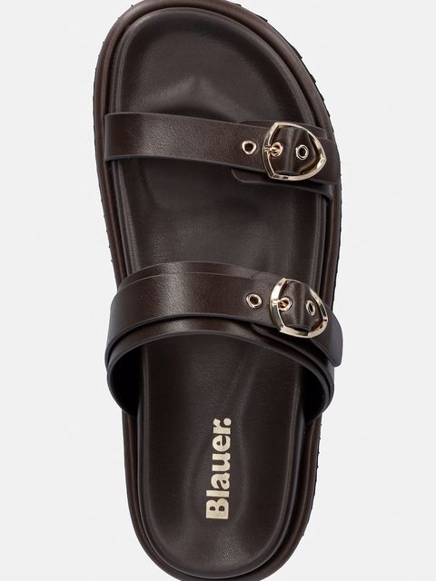 Blauer klapki skórzane BLOOM03