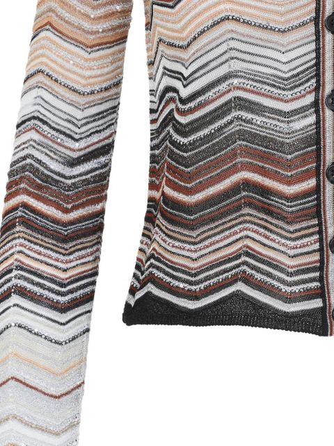 Missoni v-neck chevron cardigan - Neutrals