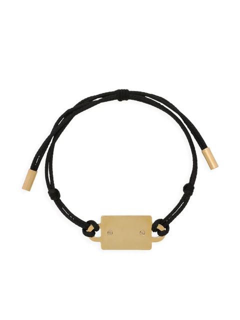 Dolce & Gabbana engraved-logo adjustable-fit bracelet - Black - zdjęcie produktu nr 2