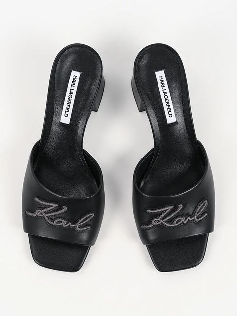 Karl Lagerfeld klapki skórzane Plaza Ii