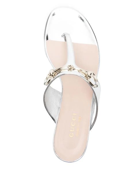 Gucci Horsebit flap sandals - Silver - zdjęcie produktu nr 2