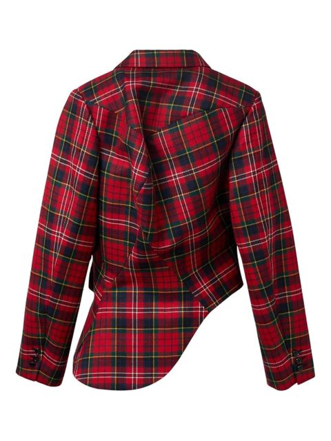 Comme Des Garçons check-pattern jacket - Red - zdjęcie produktu nr 2