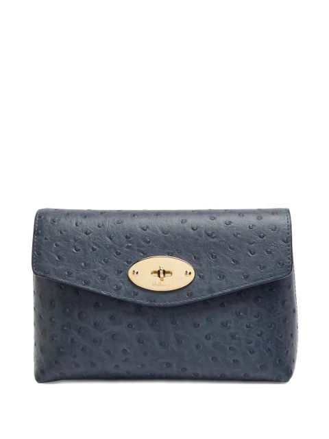 Mulberry Darley textured clasp clutch bag - Blue - zdjęcie produktu nr 1