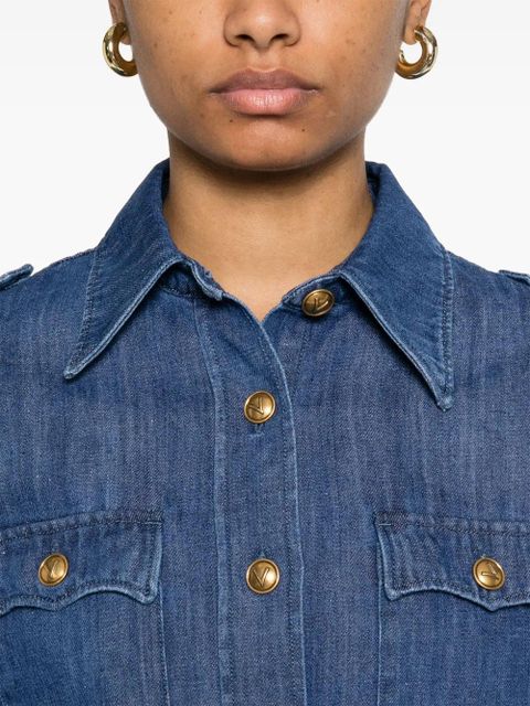 Valentino Garavani long-sleeve denim shirt - Blue