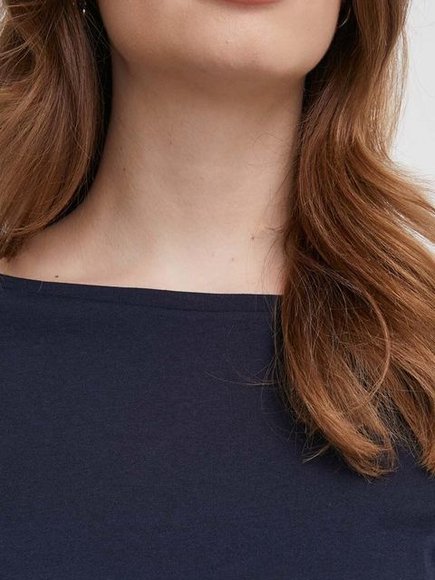 Sisley longsleeve damski kolor granatowy