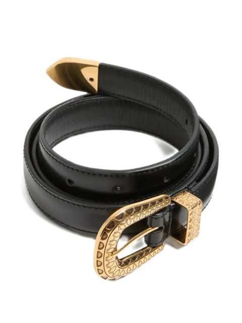 Valentino Garavani VLogo leather belt - Black