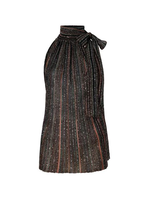 Missoni tie-neck striped top - Black - zdjęcie produktu nr 1