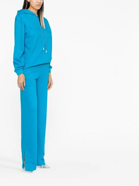 Off-White diagonal-stripe drawstring hoodie - Blue